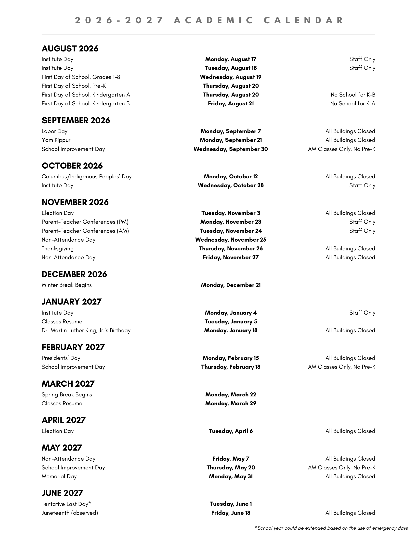 CUSD 21 Calendar 26-27 Revised