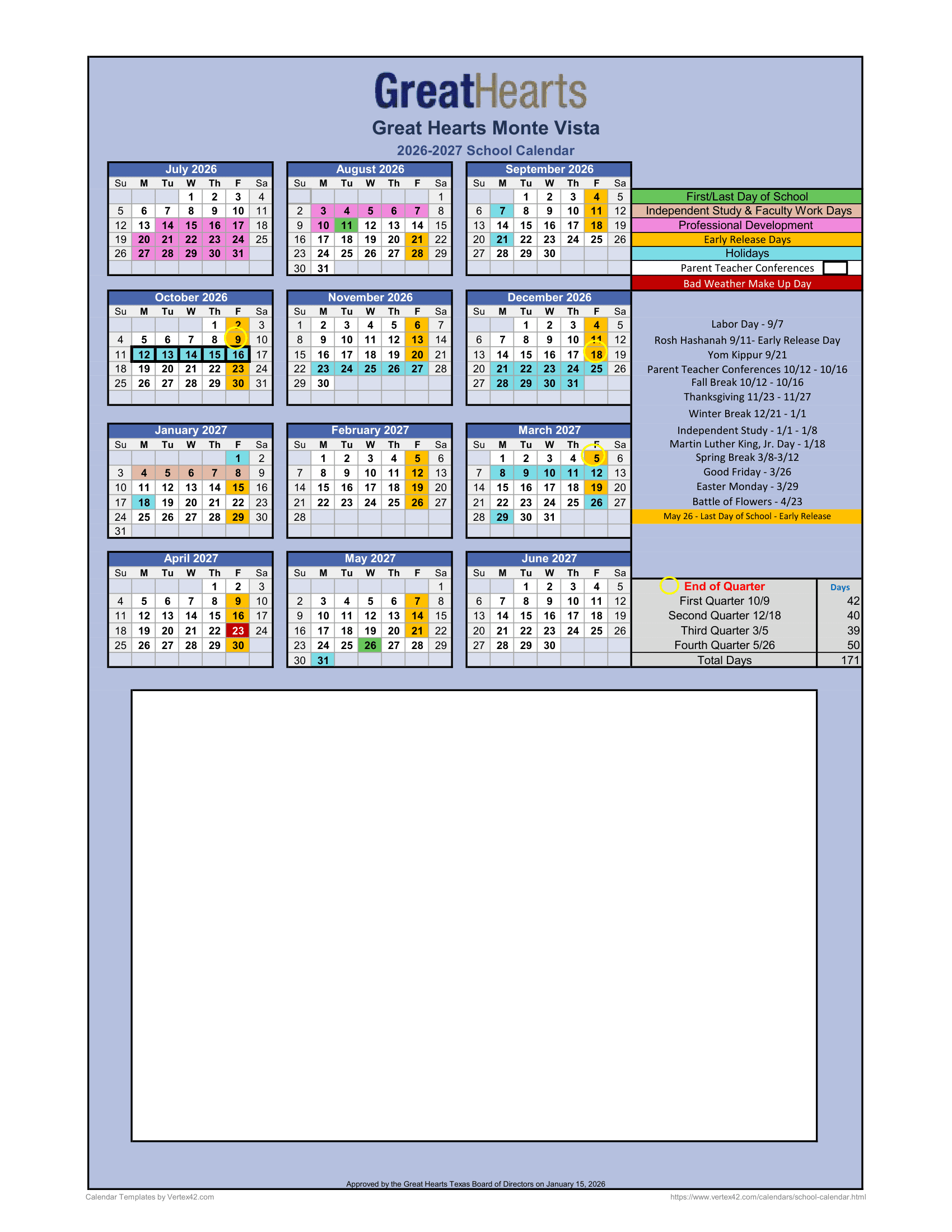 Great Hearts Monte Vista Calendar 26-27 Revised PDF