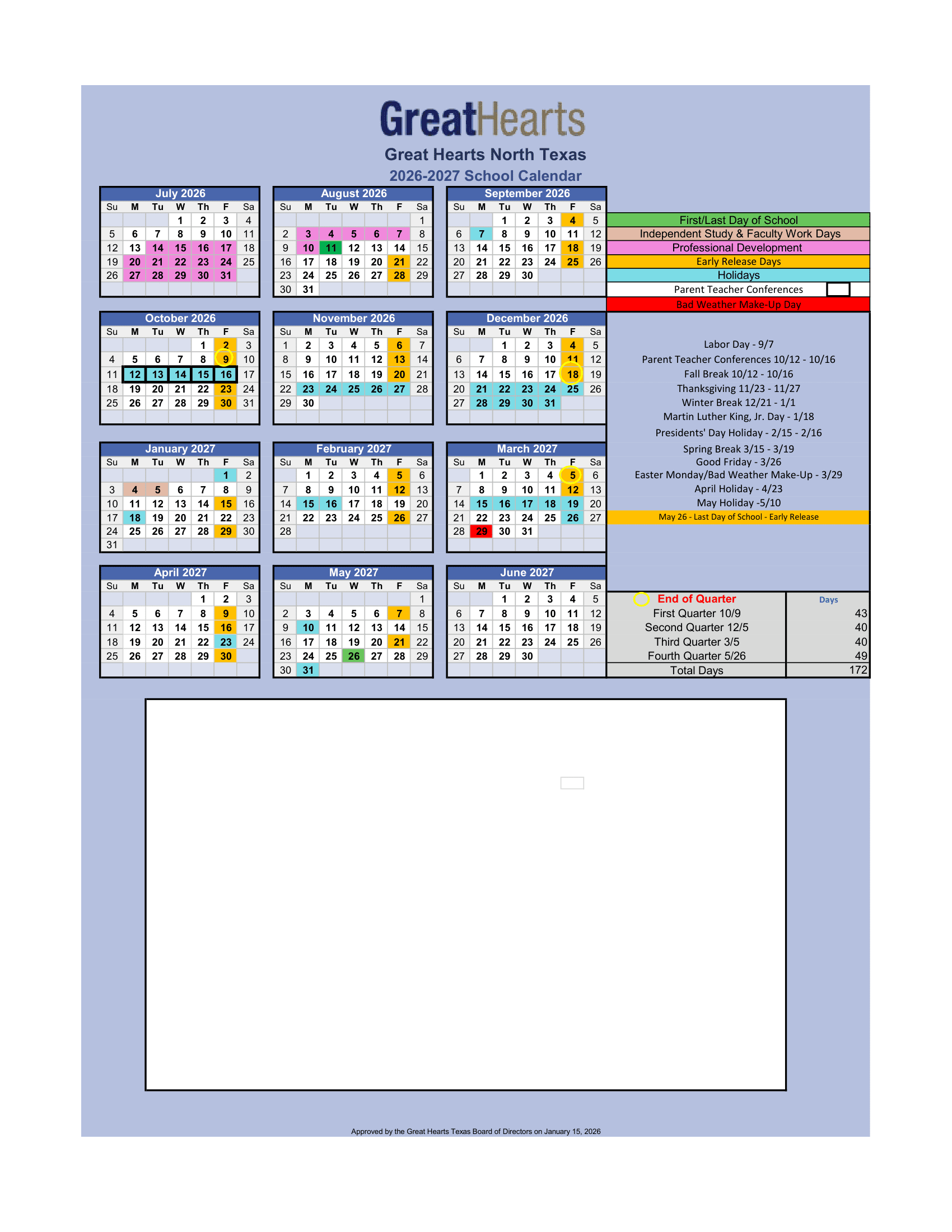 Great Hearts North Texas Calendar 26-27 Revised PDF