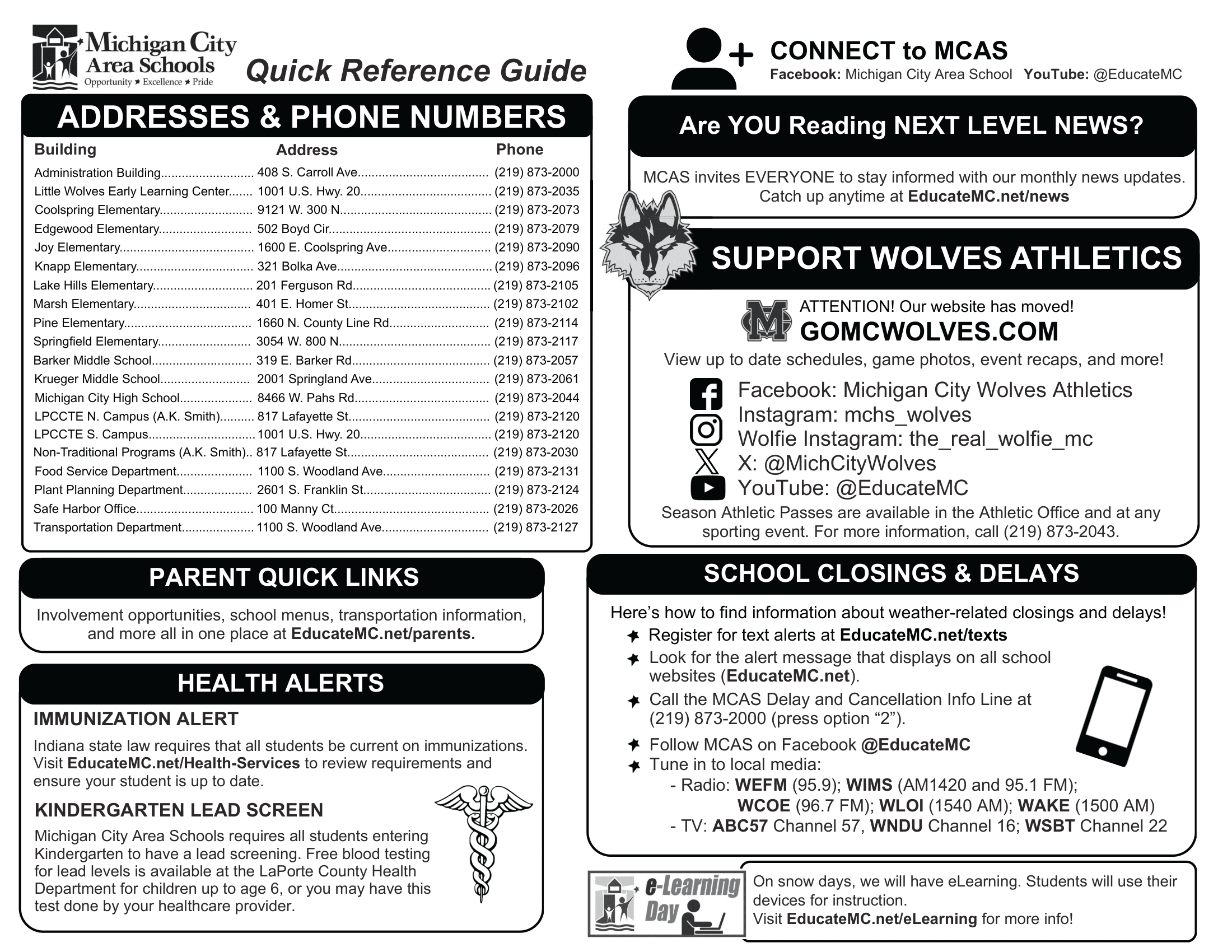 Michigan City Area Schools Calendar 26-27 Revised