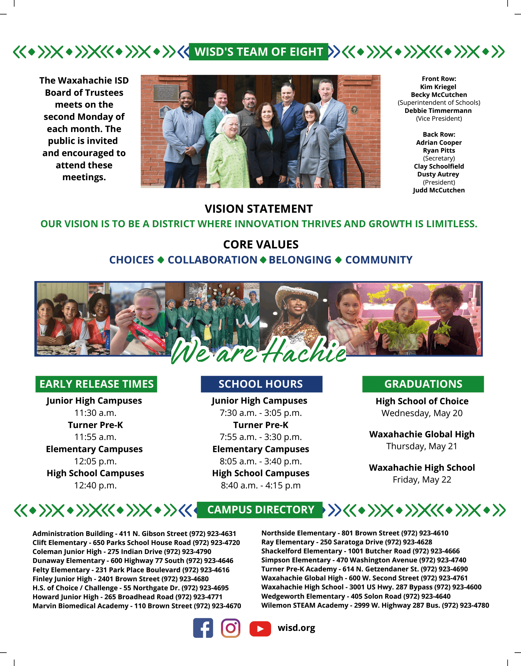 Waxahachie Independent School District Calendar 25-26 Revised PDF