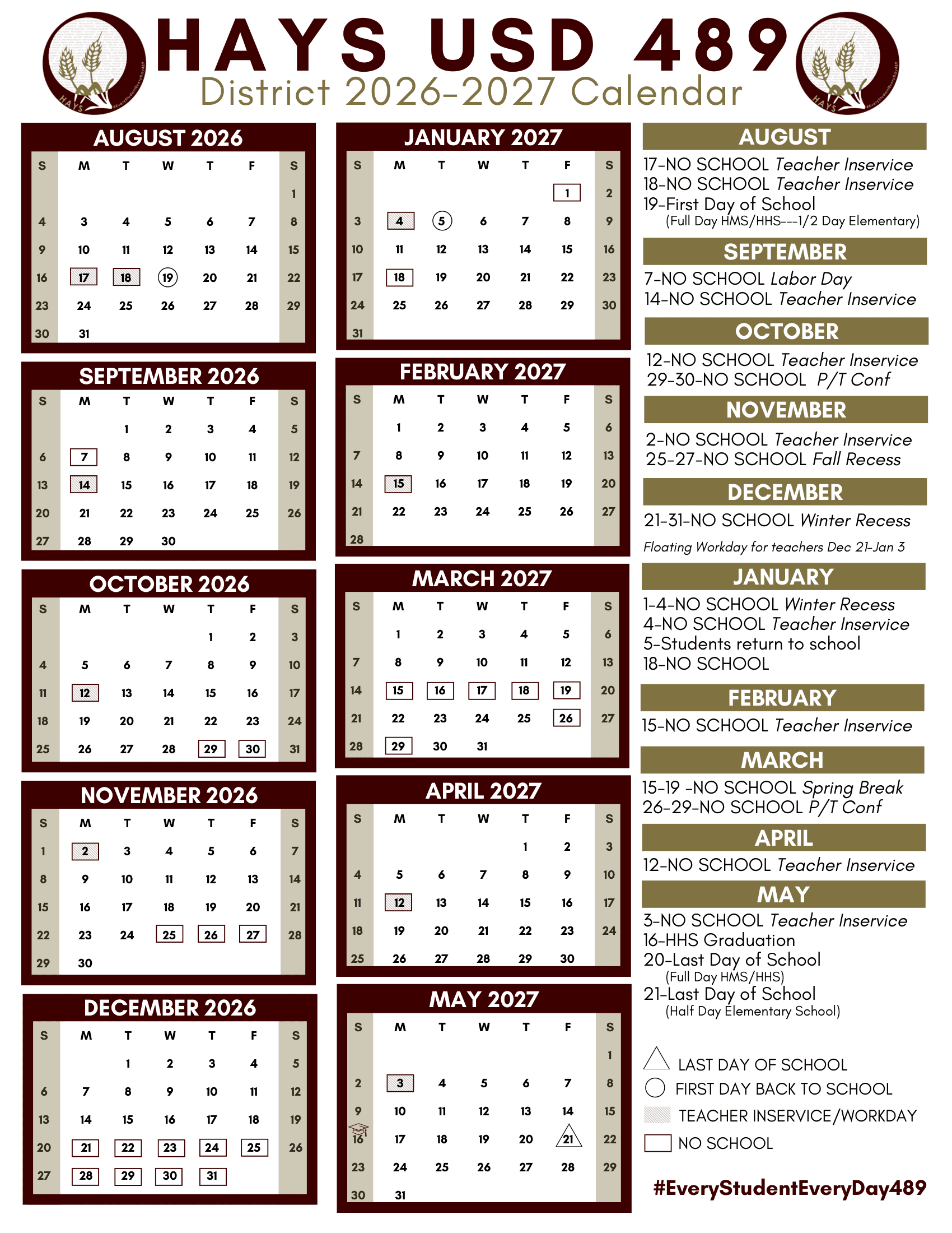 HAYS USD 489 Calendar 26-27 Revised