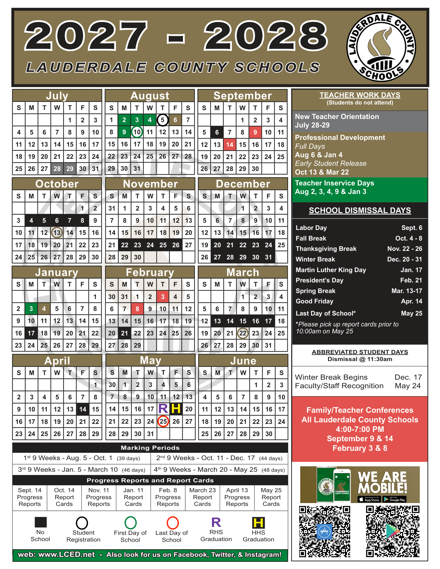 Lauderdale County Schools Calendar 26-27 Rev V1