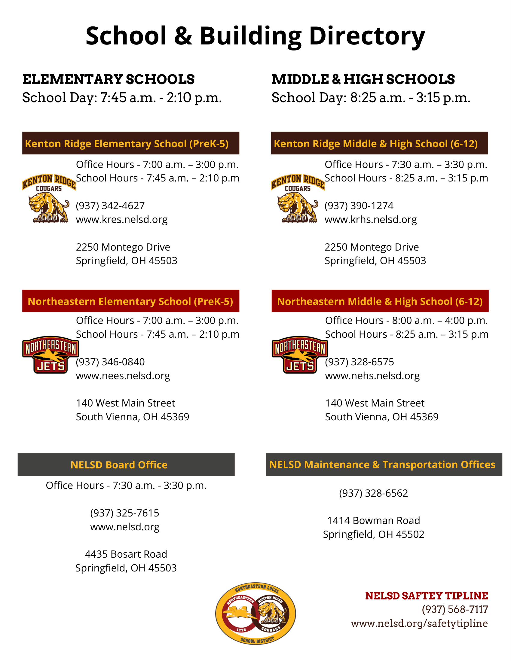 Northeastern Local School District Calendar 26-27 Revised