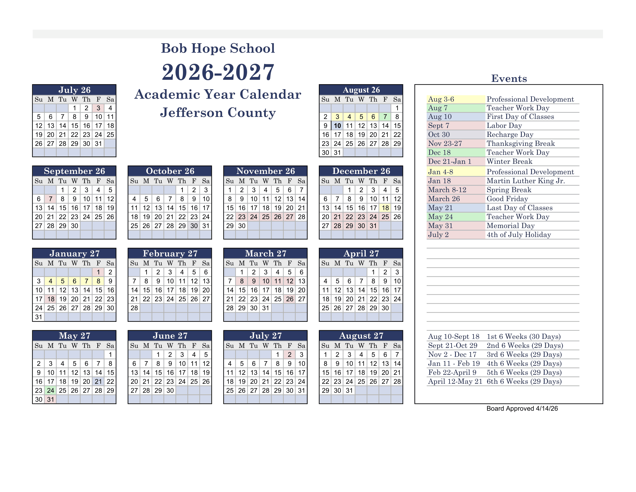 Bob Hope School Calendar 26-27 pdf