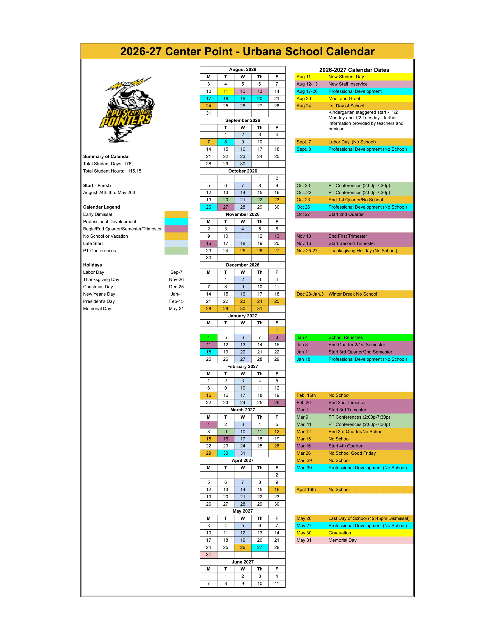 Center Point - Urbana School Calendar 26-27 pdf