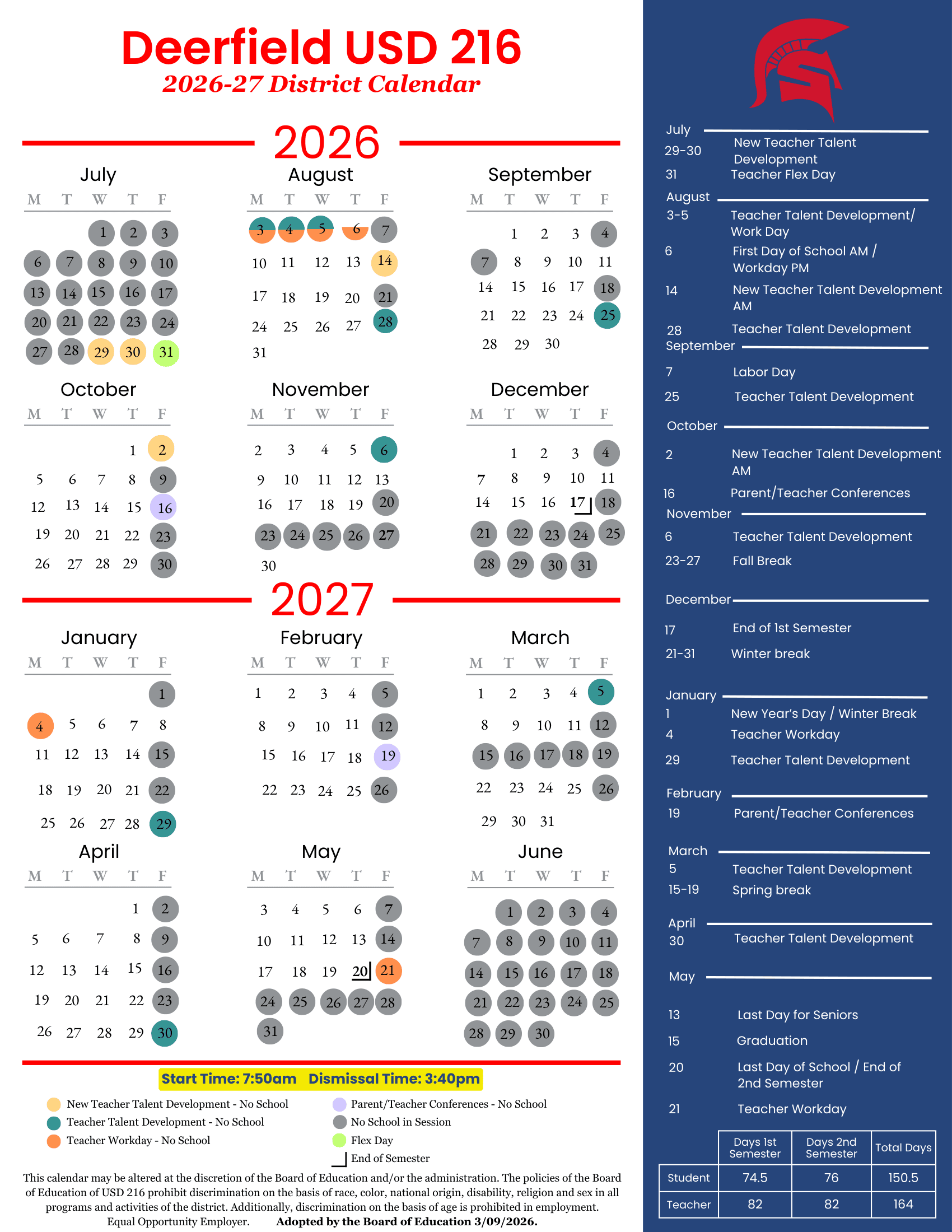 Deerfield USD 216 Calendar 26-27 Revised