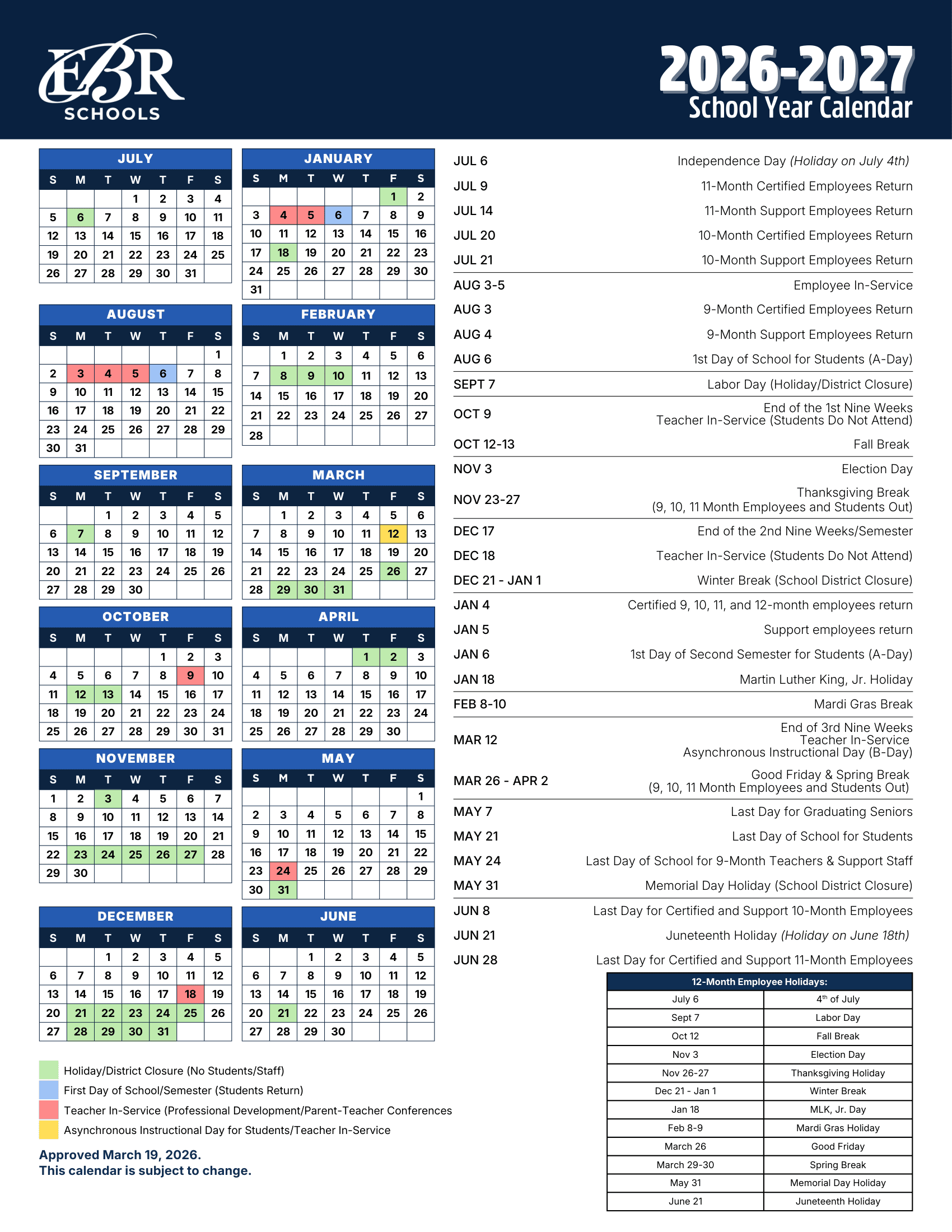 EBR Schools Calendar 26-27 pdf