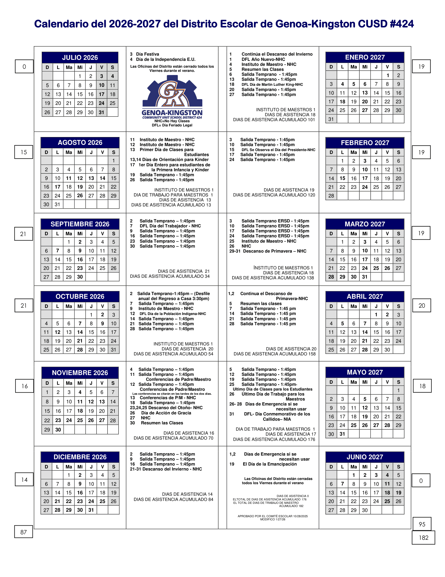 Genoa-Kingston CUSD #424 Calendar 26-27 pdf