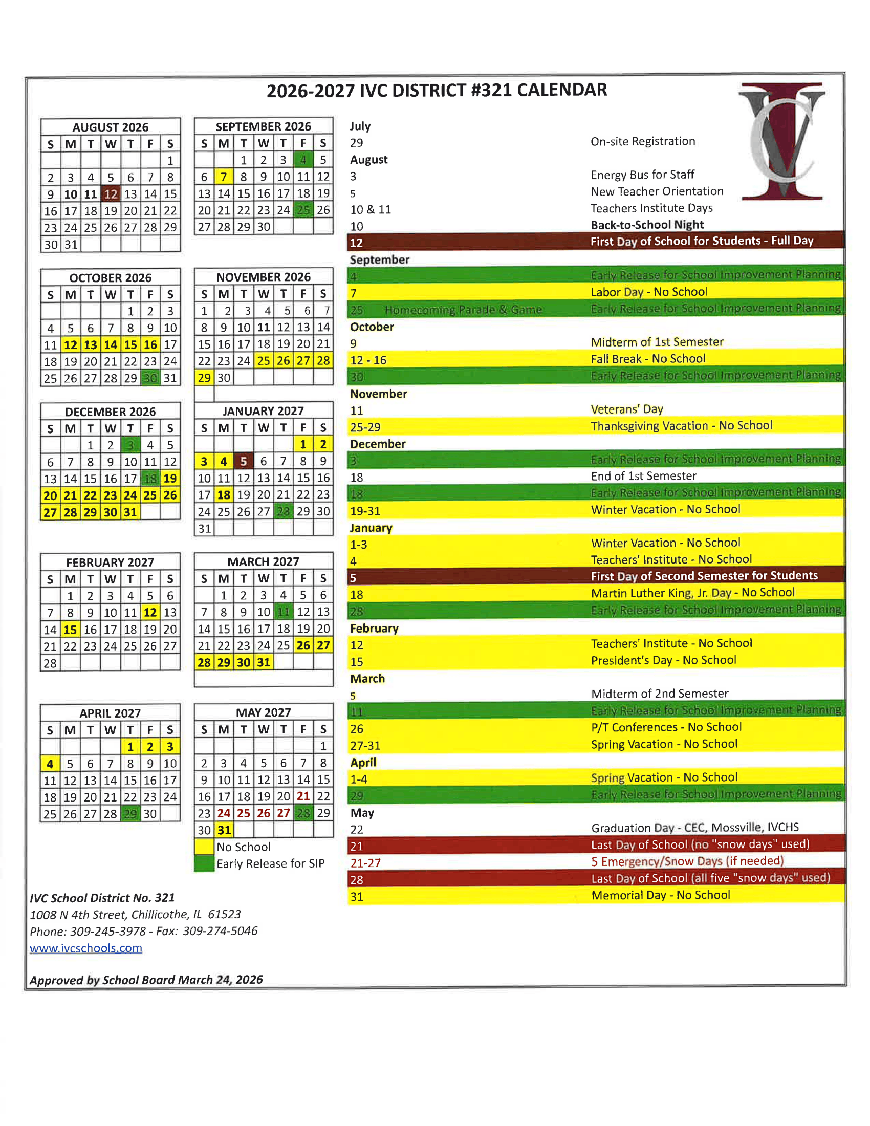 IVC School District #321 Calendar 26-27 pdf