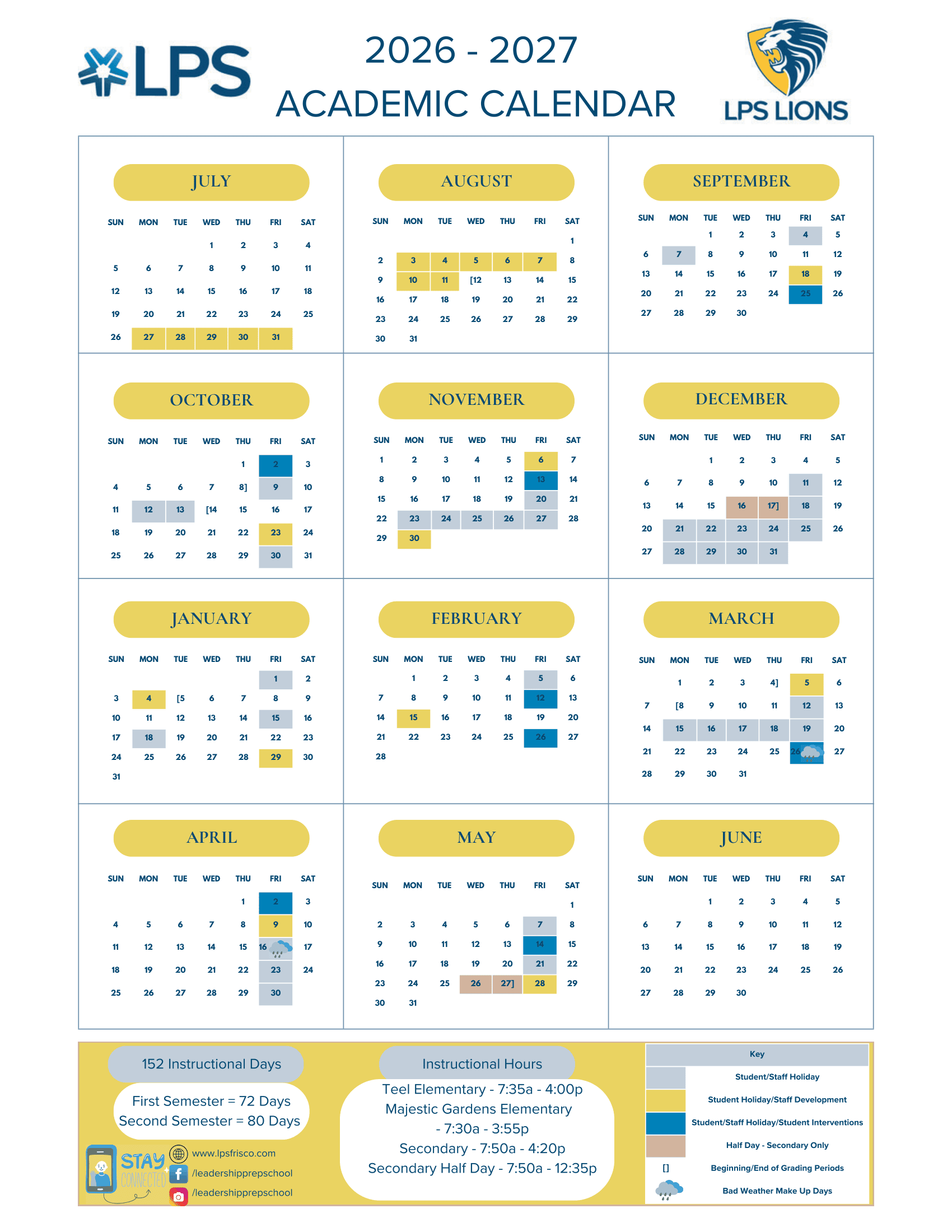 Leadership Prep School Calendar 26-27 pdf