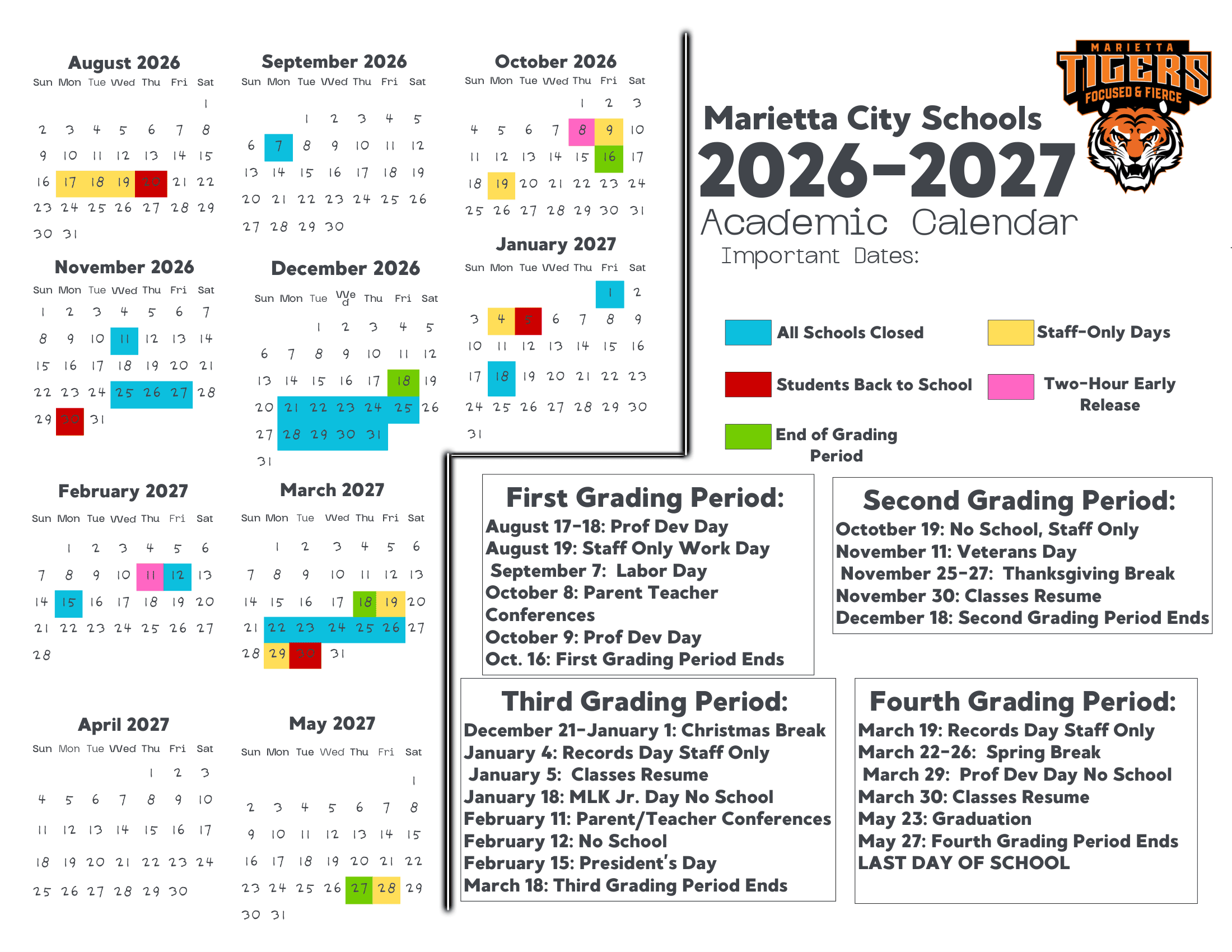 Marietta City Schools Calendar 26-27 pdf