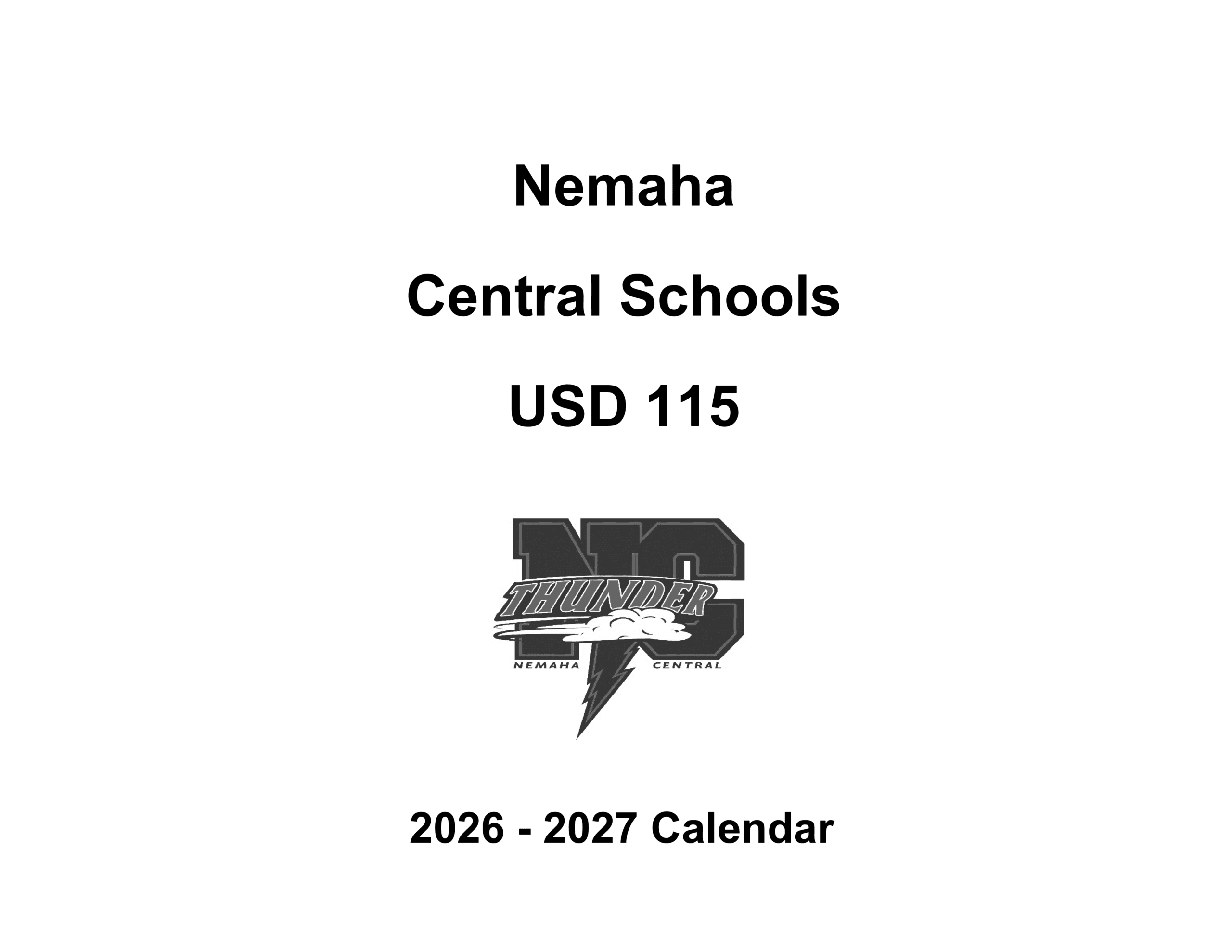 Nemaha Central Schools USD 115 Calendar 26-27 Revised