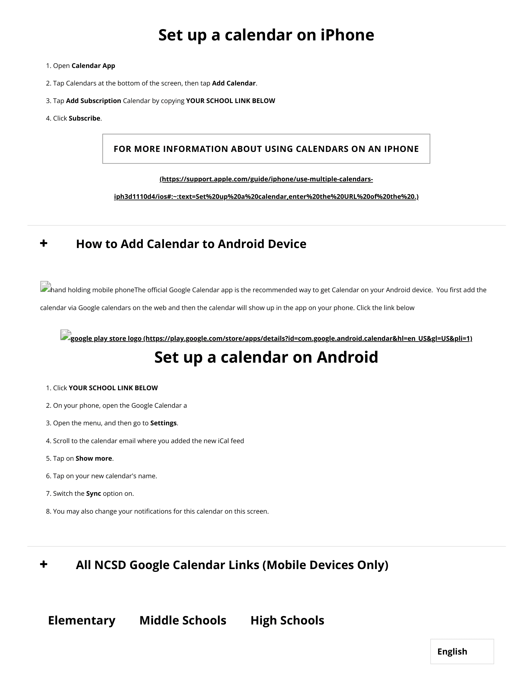North Clackamas School District Calendar 25-26 PDF