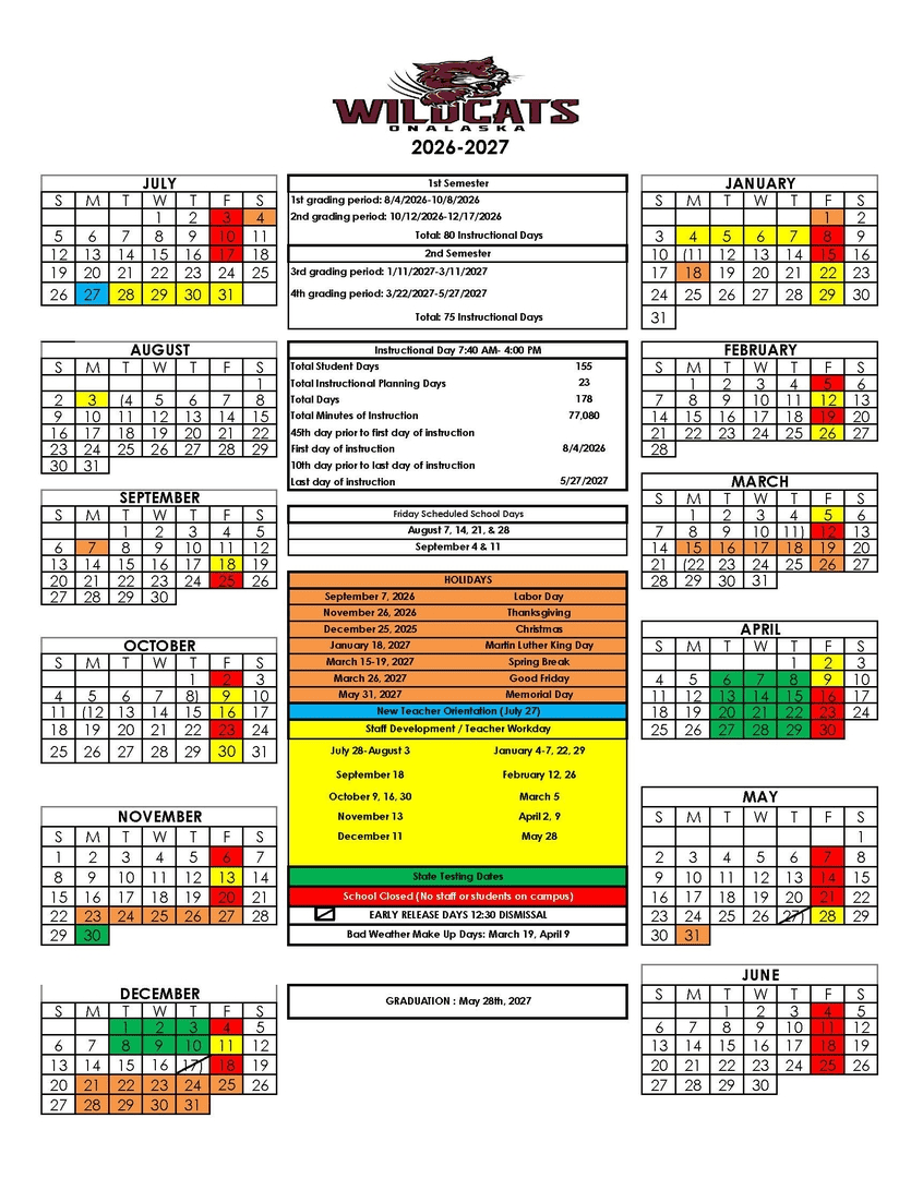 Onalaska Wildcats Calendar 26-27 pdf