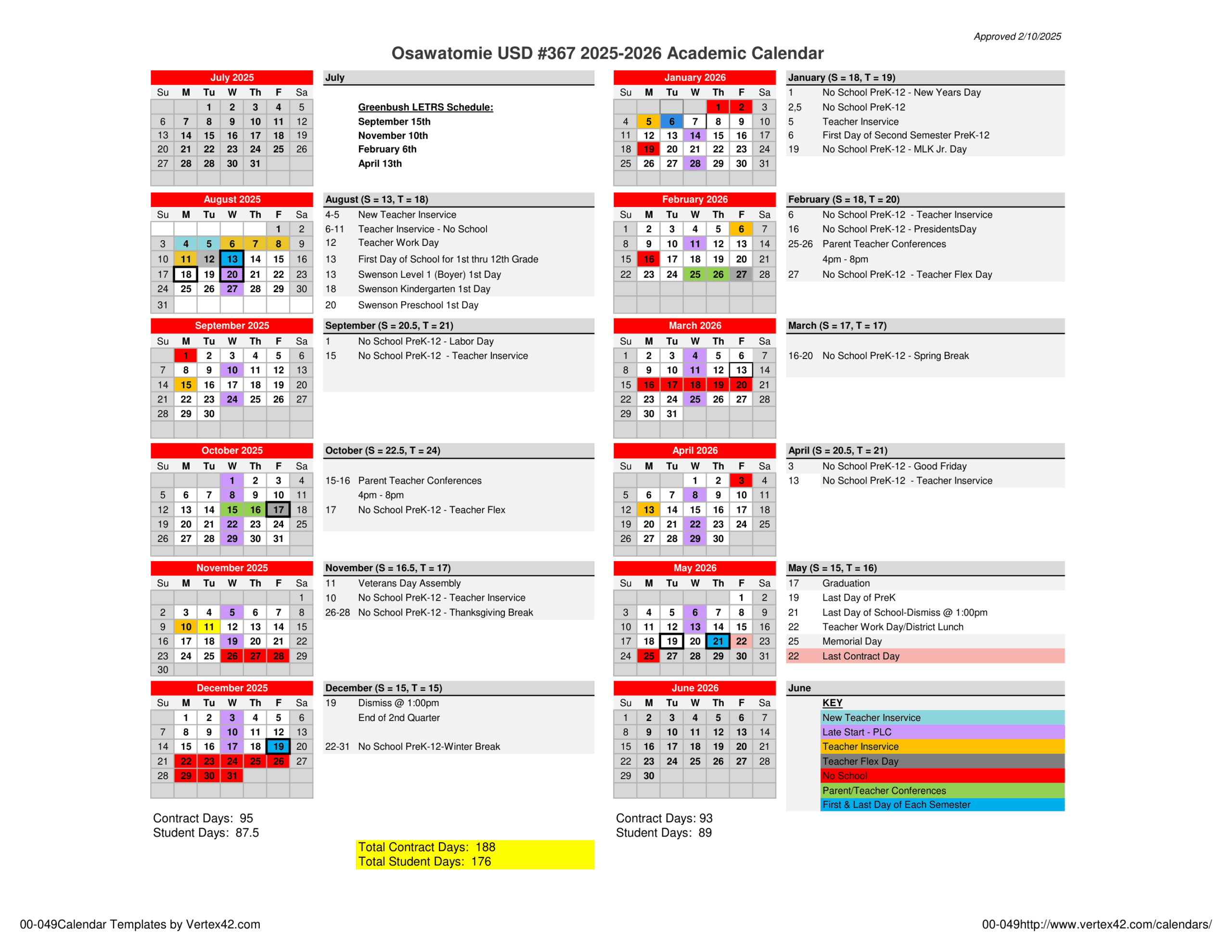 Osawatomie USD #367 Calendar 25-26 Revised