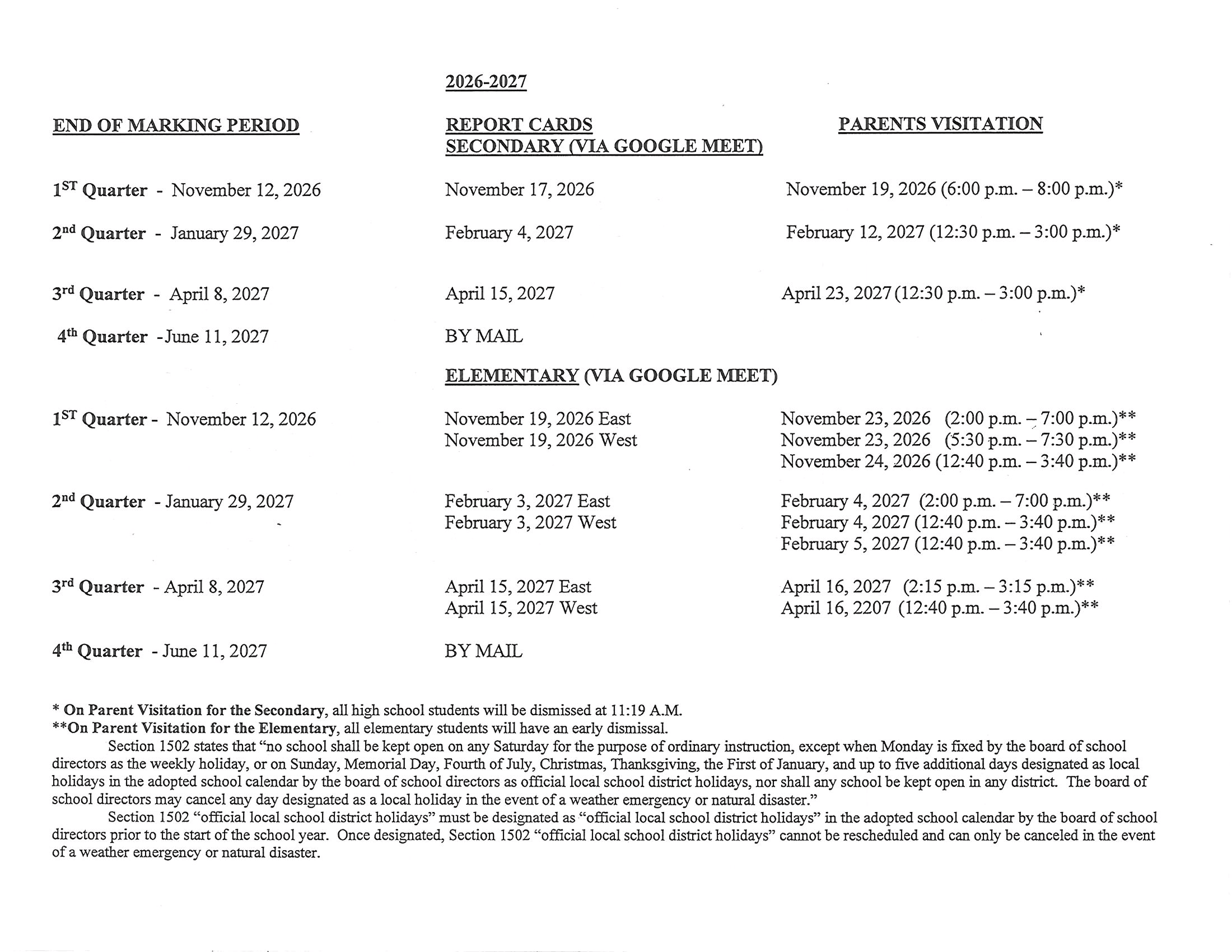 Riverside School District Calendar 26-27 pdf