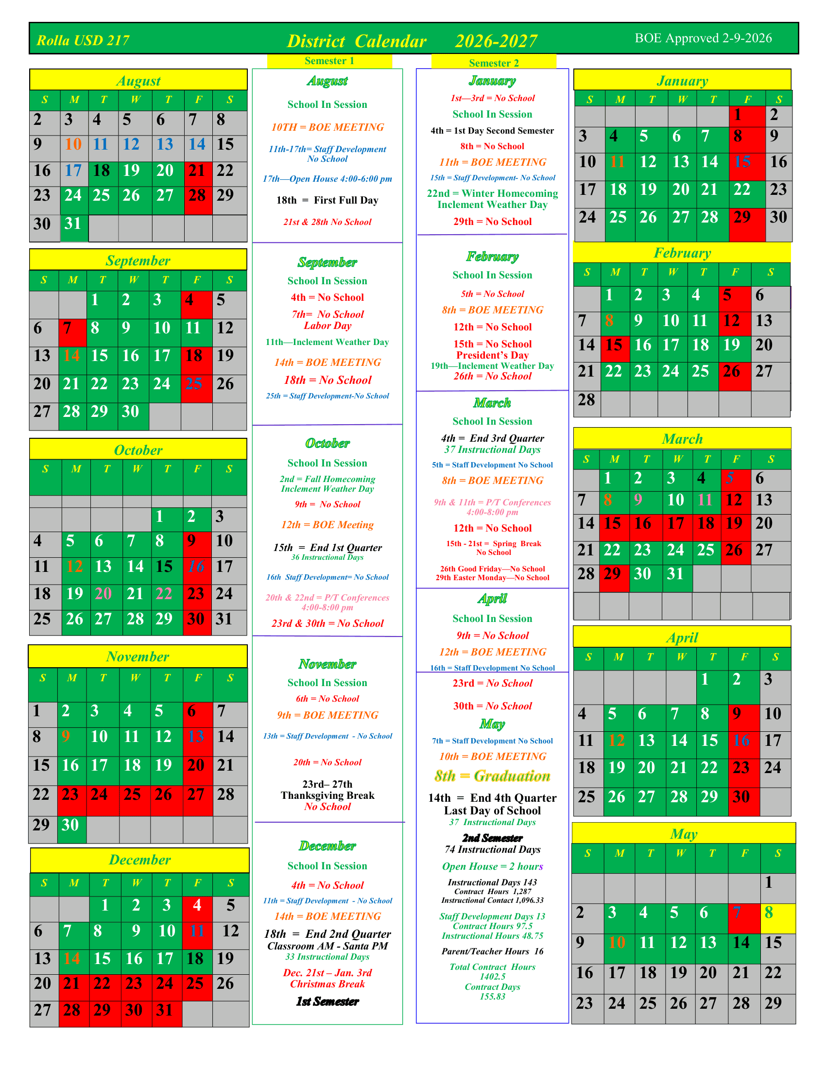 Rolla USD 217 Calendar 26-27 Revised