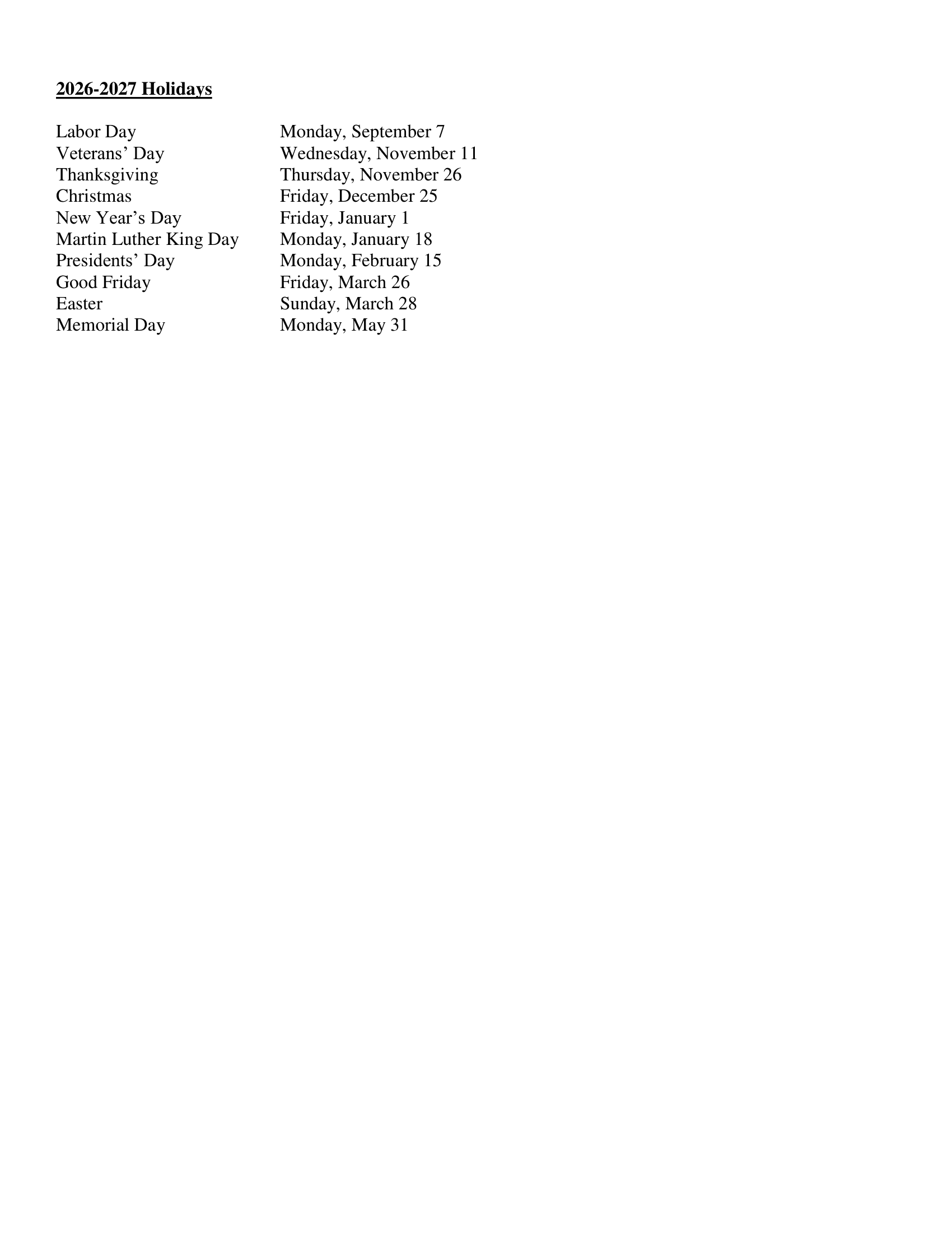 Sevier County School System Calendar 26-27 PDF