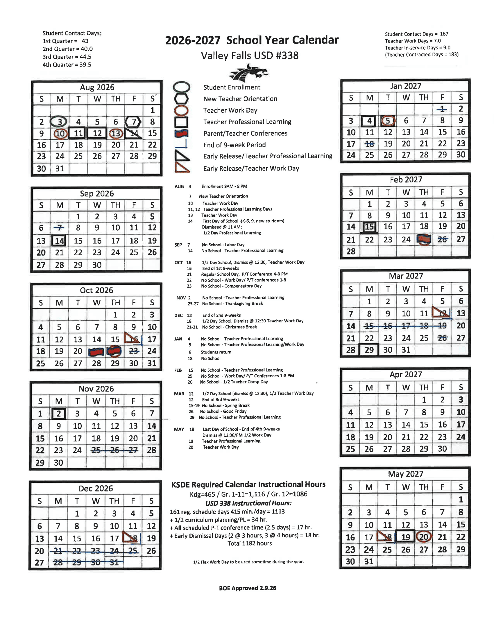 Valley Falls USD #338 Calendar 26-27 Revised