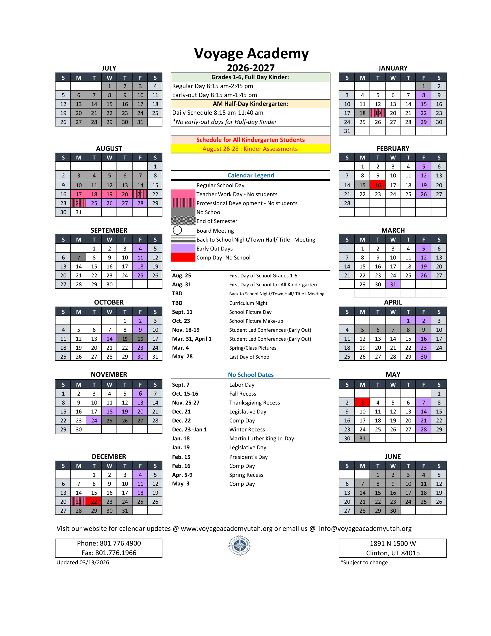 Voyage Academy Calendar 26-27 PDF
