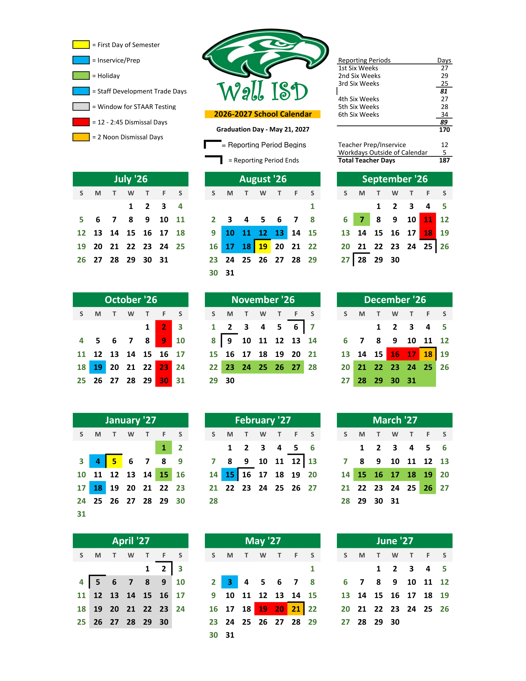 Wall ISD Calendar 26-27 pdf