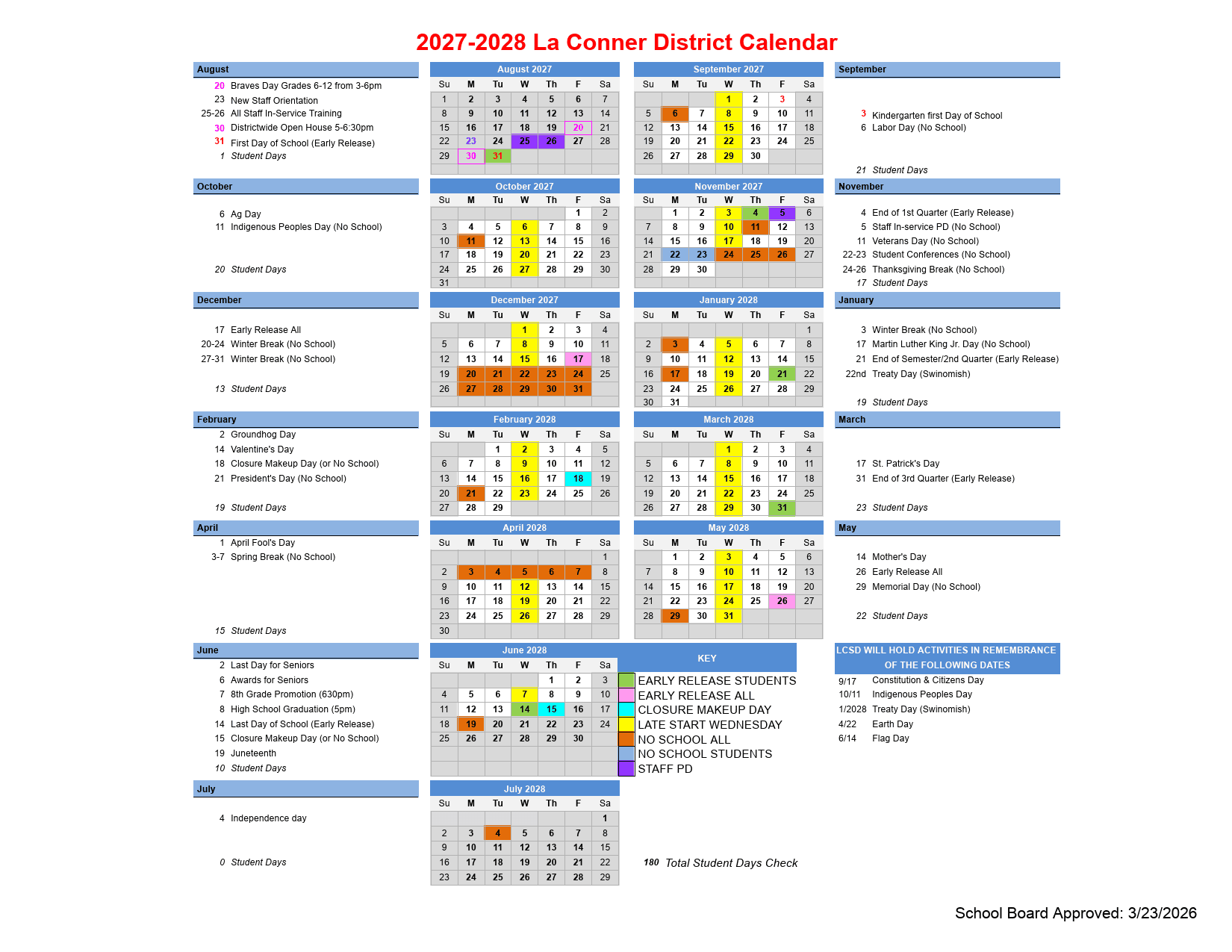La Conner District Calendar 26-27 pdf